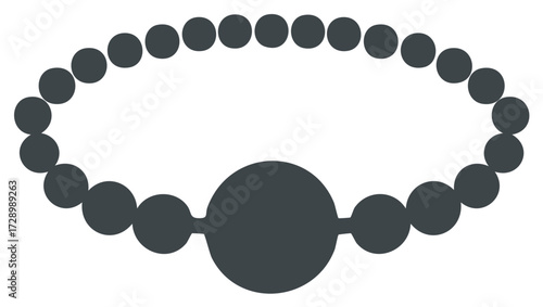 Elegant Gray Bead Bracelet Round Shape Fashion Jewelry Decoration Circle of Beads