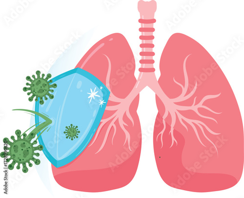 Lung Defense Immune System Protection Against Virus Attack