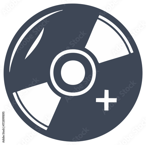 Abstract Medical Plus Symbol Icon with Radial Segments Represents Health and Wellness