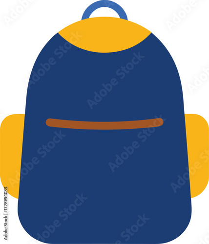 Simple Backpack or Duffel Bag Illustration with White Background Suitable for Outdoor or Travel Themes