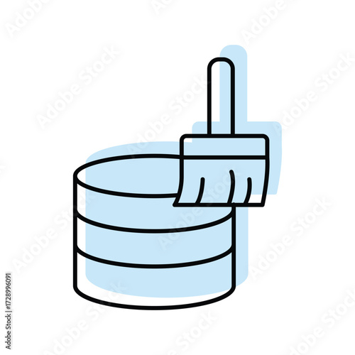 Data Cleansing color shadow thinline icon , vector, pixel perfect, illustrator file 
