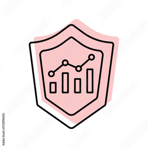 Data Privacy color shadow thinline icon , vector, pixel perfect, illustrator file
