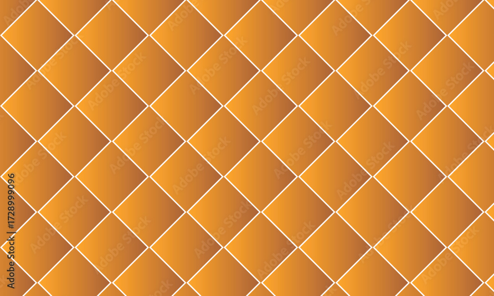 Fototapeta premium Seamless geometric pattern of warm orange diamond shapes with subtle gradient and thin white dividing lines