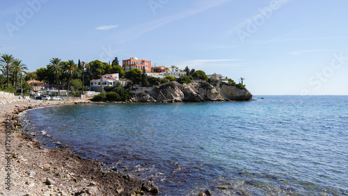 Cala del Amerador  y Playa del Amerador , El Campello , Costa Blanca , España , 