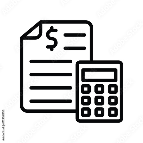 Accounting line icon , vector, pixel perfect, illustrator file 
