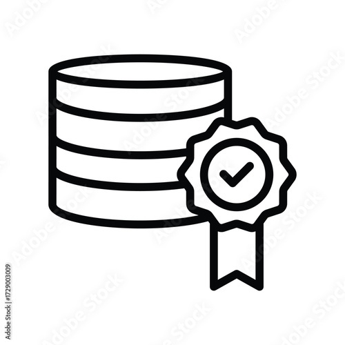 Data Quality line icon , vector, pixel perfect, illustrator file 
