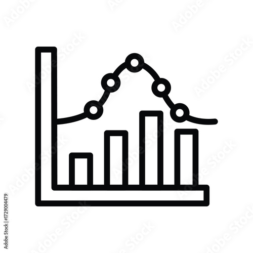 Histogram line icon , vector, pixel perfect, illustrator file 

