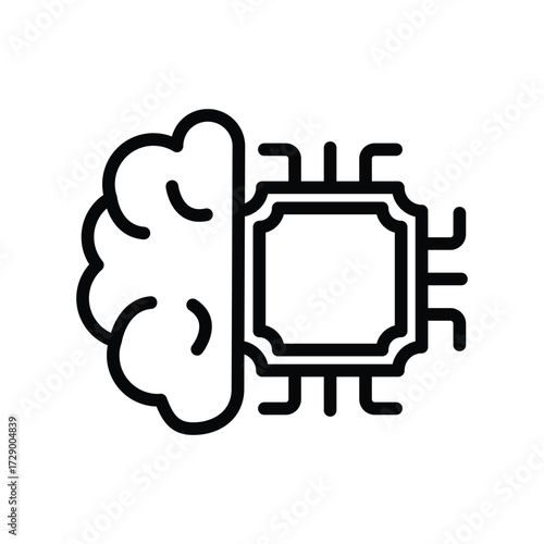Machine Learning line icon , vector, pixel perfect, illustrator file 
