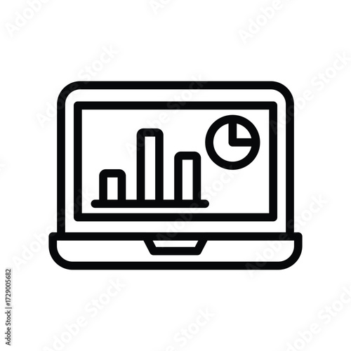 Statistics line icon , vector, pixel perfect, illustrator file 

