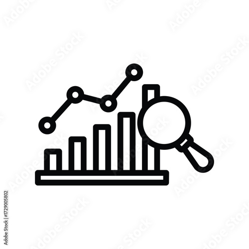 Trend Analysis line icon , vector, pixel perfect, illustrator file 
