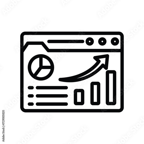 Web Analytics line icon , vector, pixel perfect, illustrator file 
