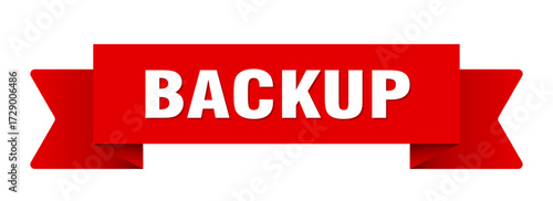 backup ribbon isolated on transparent background. backup ribbon