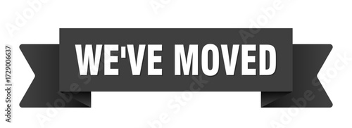 we've moved ribbon isolated on transparent background. we've moved ribbon
