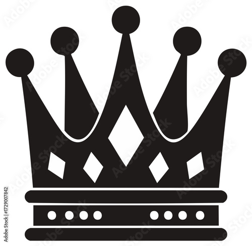 Elegant royal crown vector illustration graphic element symbol of power and authority icon