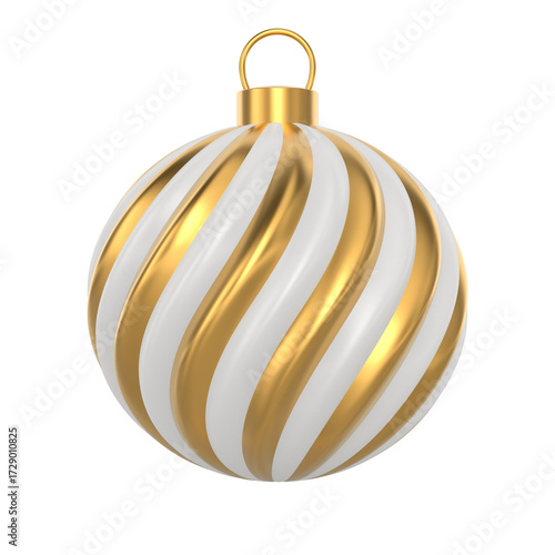 Christmas ball on white bac...