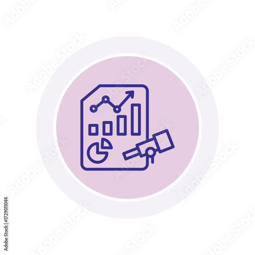 Business Forecasts color circle icon , vector, pixel perfect, illustrator file 
