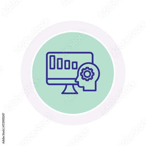 Business Intelligence color circle icon , vector, pixel perfect, illustrator file 
