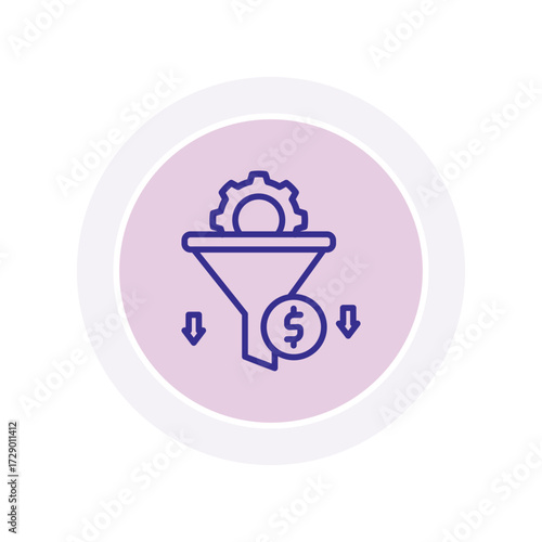 Conversion Rate color circle icon , vector, pixel perfect, illustrator file 
