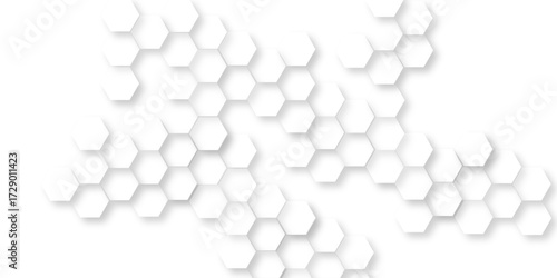 Abstract white hexagon concept soft white background, beautiful geometric pattern white gray hexagonal, dark grey hexagon white background wall pattern, 