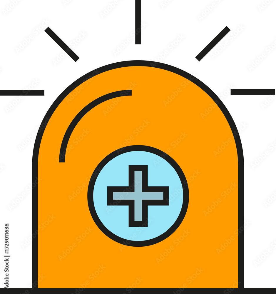 Obraz premium Ambulance Siren Light Icon 