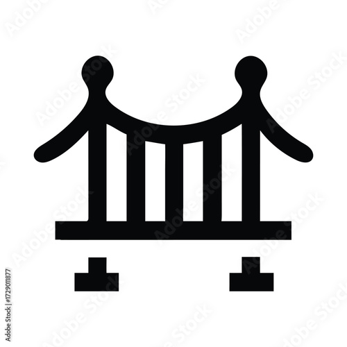 Simple stylized bridge icon for connectivity and transportation concepts
