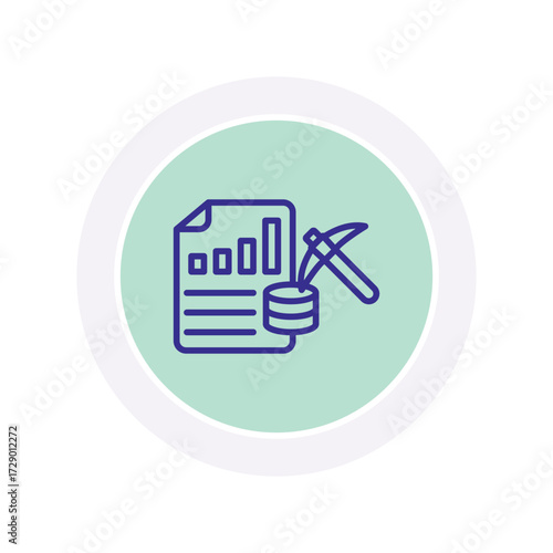 Data Mining color circle icon , vector, pixel perfect, illustrator file 
