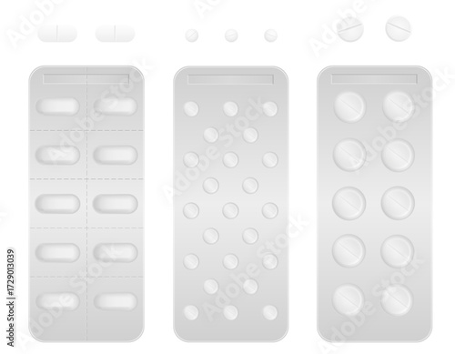 medical pills for treatment cartoon stock vector illustration isolated on white background