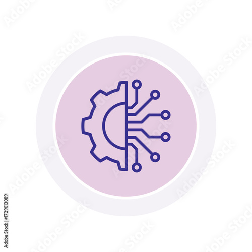 Deep Learning color circle icon , vector, pixel perfect, illustrator file 
