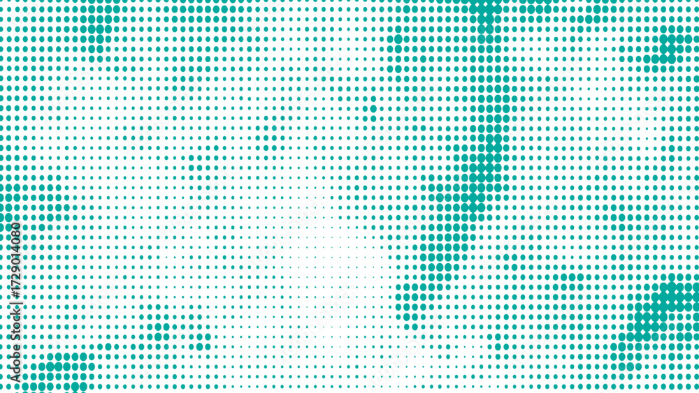 Fototapeta premium Abstract pop art comic style green halftone Vector. Green dotted spray vector illustration. Creative pattern vector halftone background. Blue dot spray gradation. 