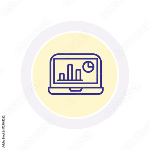 Statistics color circle icon , vector, pixel perfect, illustrator file 

