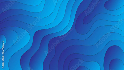 Paper cut wave background design. Abstract background with paper cut shapes.