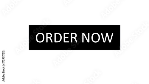 Order Now Black Banner isolated on white background
