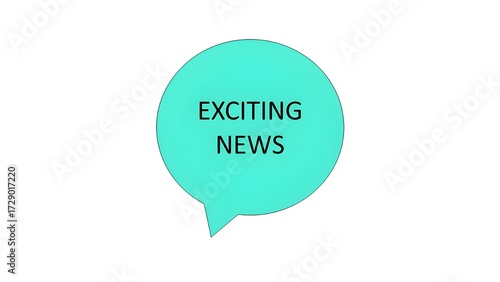 Exciting News Speech Bubble isolated on white background