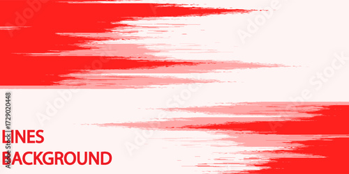 Abstract horizontal light red stripe lines on white background. You can use for ad, poster, template, business presentation. Vector illustration
