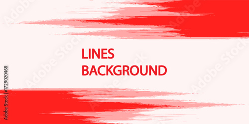 Abstract horizontal light red stripe lines on white background. You can use for ad, poster, template, business presentation. Vector illustration