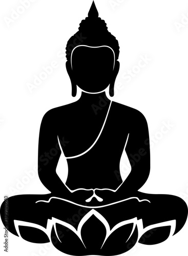 Buddha  silhouette vector illustration