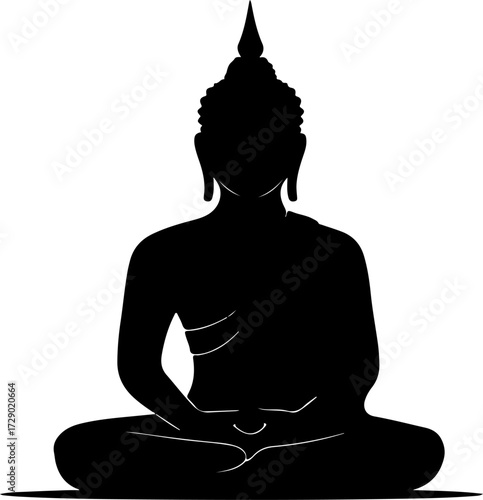 Buddha  silhouette vector illustration