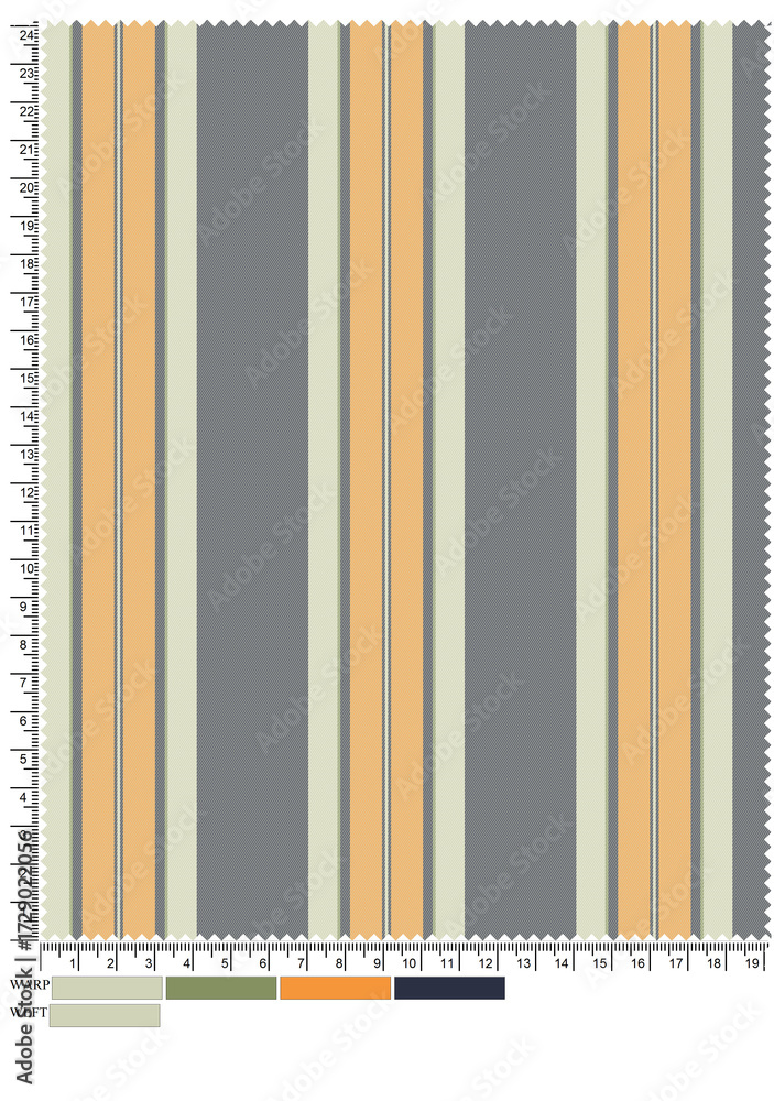 Fototapeta premium Seamless textile stripe pattern for designing clothes, skirts or decorative fabrics.