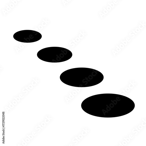 Stepping Stone Silhouette