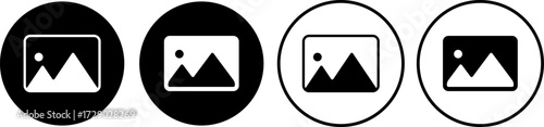 gallery icon set. Image gallery symbol. Picture or photo sign. photo album icons collection