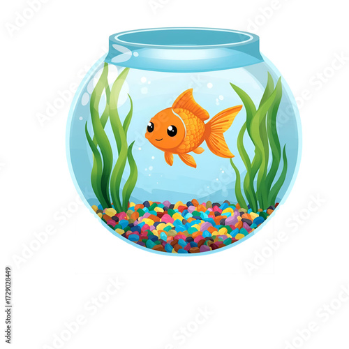 goldfish in a glass bowl