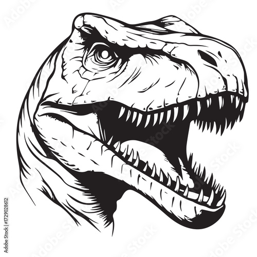 vector of a t-rex head