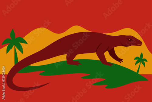 vector illustration of a dinosaur