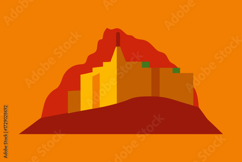 vector illustration of pyramids