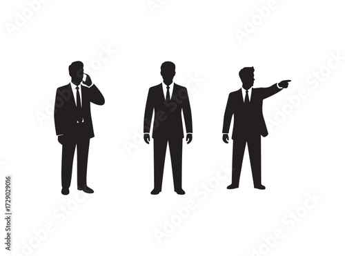 Businessman silhouette symbol. Vector illustration
eps 10.