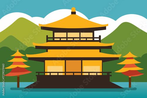japanese temple in the sky