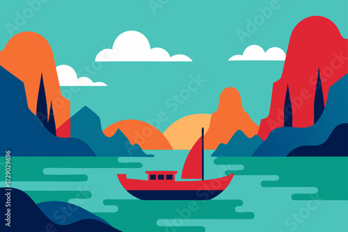 boat on the sea