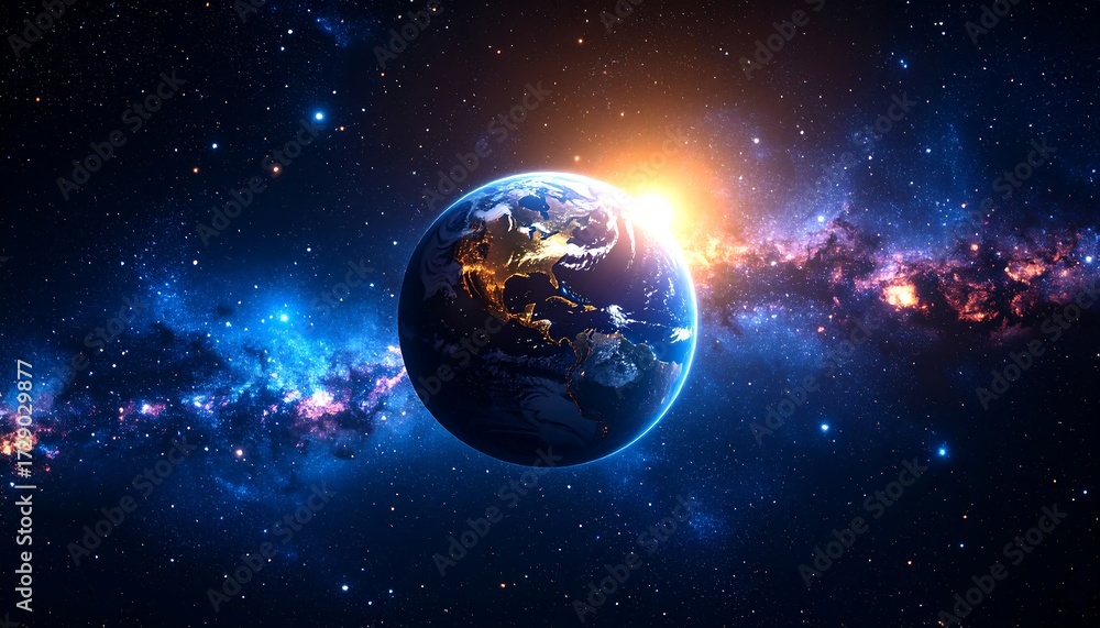 Fototapeta premium Earth in cosmos