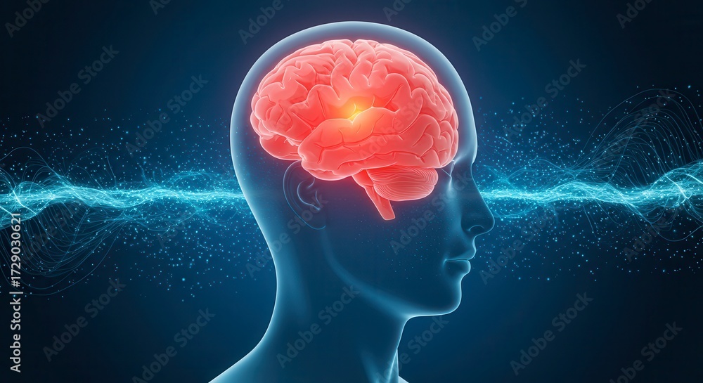 Obraz premium x-default Brain Activity Visualization