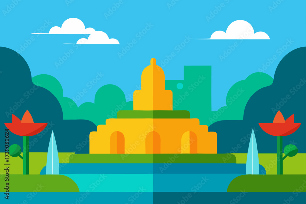 Fototapeta premium vector illustration of a city